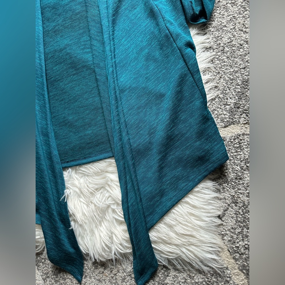 Teal drape front cardigan - Picture 2 of 4